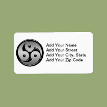 Triple Yin Yang - Metal & Glossy Black labels