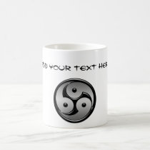 Triple Yin Yang - Metal & Glossy Black mugs