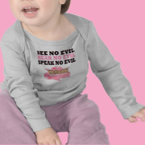 Triplet African Amercian (Speak Hear See No Evil ) t-shirts