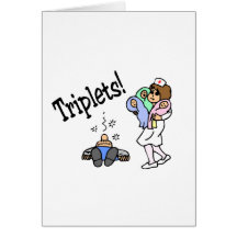 Triplet Babies Card