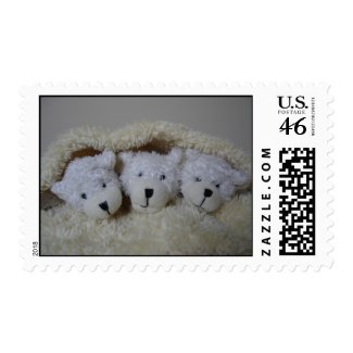 triplet baby bears stamp