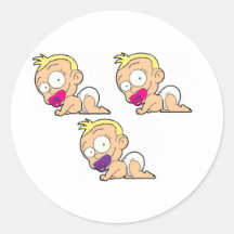 Triplet baby girl collection stickers