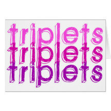 Triplet Girls Greeting Card
