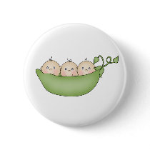 Triplet Peas in a Pod Pinback Button
