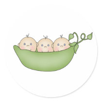 Triplet Peas in a Pod Sticker