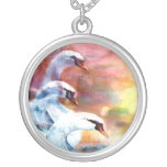 Triplet Swans necklaces