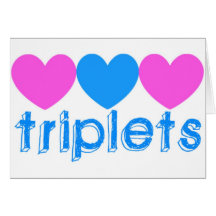 Triplet Two Girls One Boy Cards