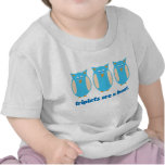 Triplets are a hoot blue t shirts