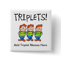 Triplets (Boys) Buttons