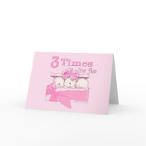 Triplets Greeting Card