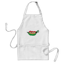 Triplets Christmas Pod Graphic Apron