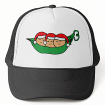 Triplets Christmas Pod Graphic hats