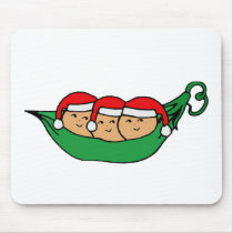 Triplets Christmas Pod Graphic mousepads
