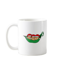 Triplets Christmas Pod Graphic mugs
