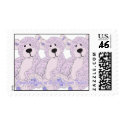 Triplets Congratulations Teddy Bear in blue postage by moonlake Triplets Congratulations Teddy Bear in blue postage