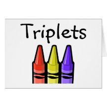 Triplets (Crayons) Card
