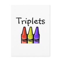 Triplets (Crayons) postcards