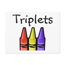 Triplets (Crayons) postcards