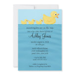 Triplets Duck Baby Shower Custom Announcement