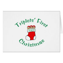 Triplets First Christmas Greeting Cards