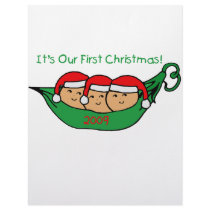 Triplets First Christmas Letterhead Design