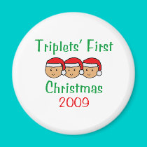 Triplets First Christmas magnets