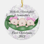 Triplets First Christmas Ornament Christmas Ornament