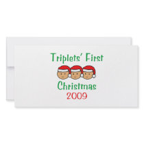 Triplets First Christmas Photo Cards