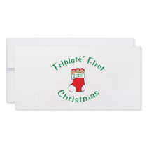 Triplets First Christmas photo cards