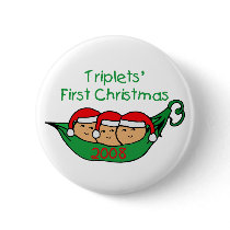 Triplets First Christmas - Pod 2008 Pin
