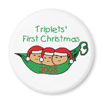 Triplets First Christmas - Pod 2008 Magnet