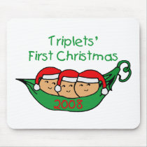 Triplets First Christmas - Pod 2008 mousepads