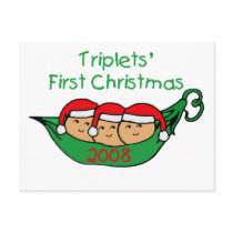 Triplets First Christmas - Pod 2008 Post Card