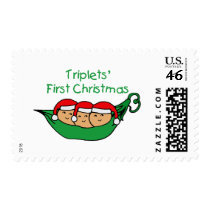 Triplets First Christmas - Pod (no date) postage