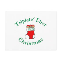 Triplets First Christmas postcards