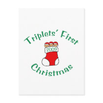 Triplets First Christmas postcards