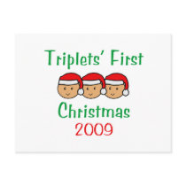 Triplets First Christmas postcards