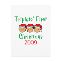 Triplets First Christmas postcards