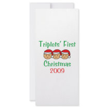 Triplets First Christmas rack cards