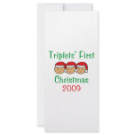 Triplets First Christmas Full Color Rack Card