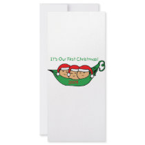 Triplets First Christmas Personalized Rack Card