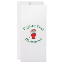 Triplets First Christmas rack cards