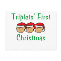 Triplets First Christmas - Santa Hats (no date) postcards