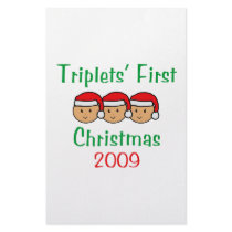Triplets First Christmas Custom Stationery