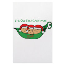 Triplets First Christmas Stationery Paper