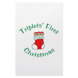 Triplets First Christmas Custom Stationery