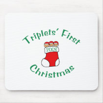 Triplets First Christmas - Stocking 2008 Mouse Pad