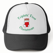 Triplets First Christmas - Stocking (no date) hats