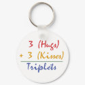 Triplets Math keychains
