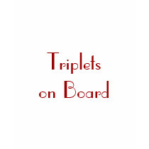 Triplets on Board tee t-shirts
